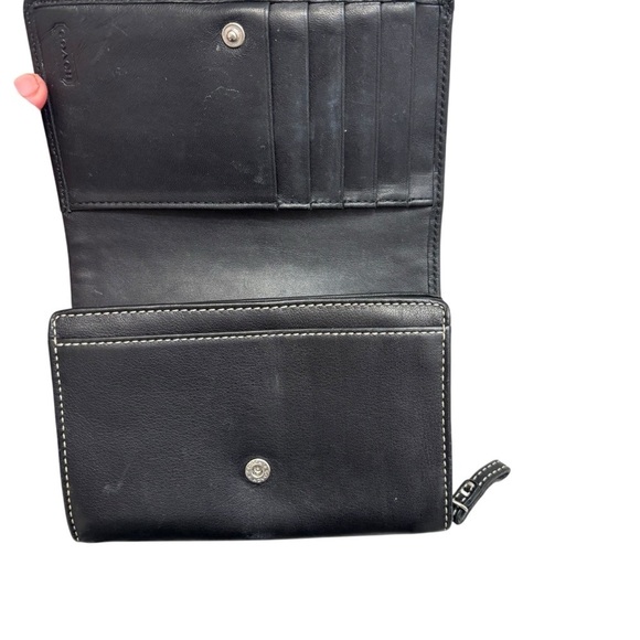 Coach black leather vintage y2k soho wallet